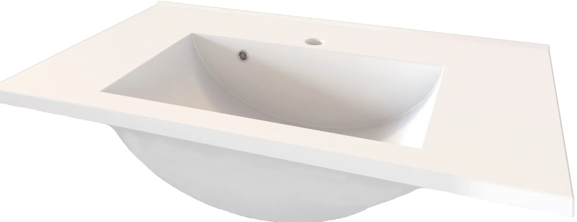 Waschbeckenschrank Pollet 60cm 2 Schubladen - weiß