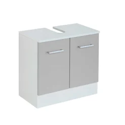 Waschbeckenschrank Ricca 60cm 2 Türen - weiß/hellgrau