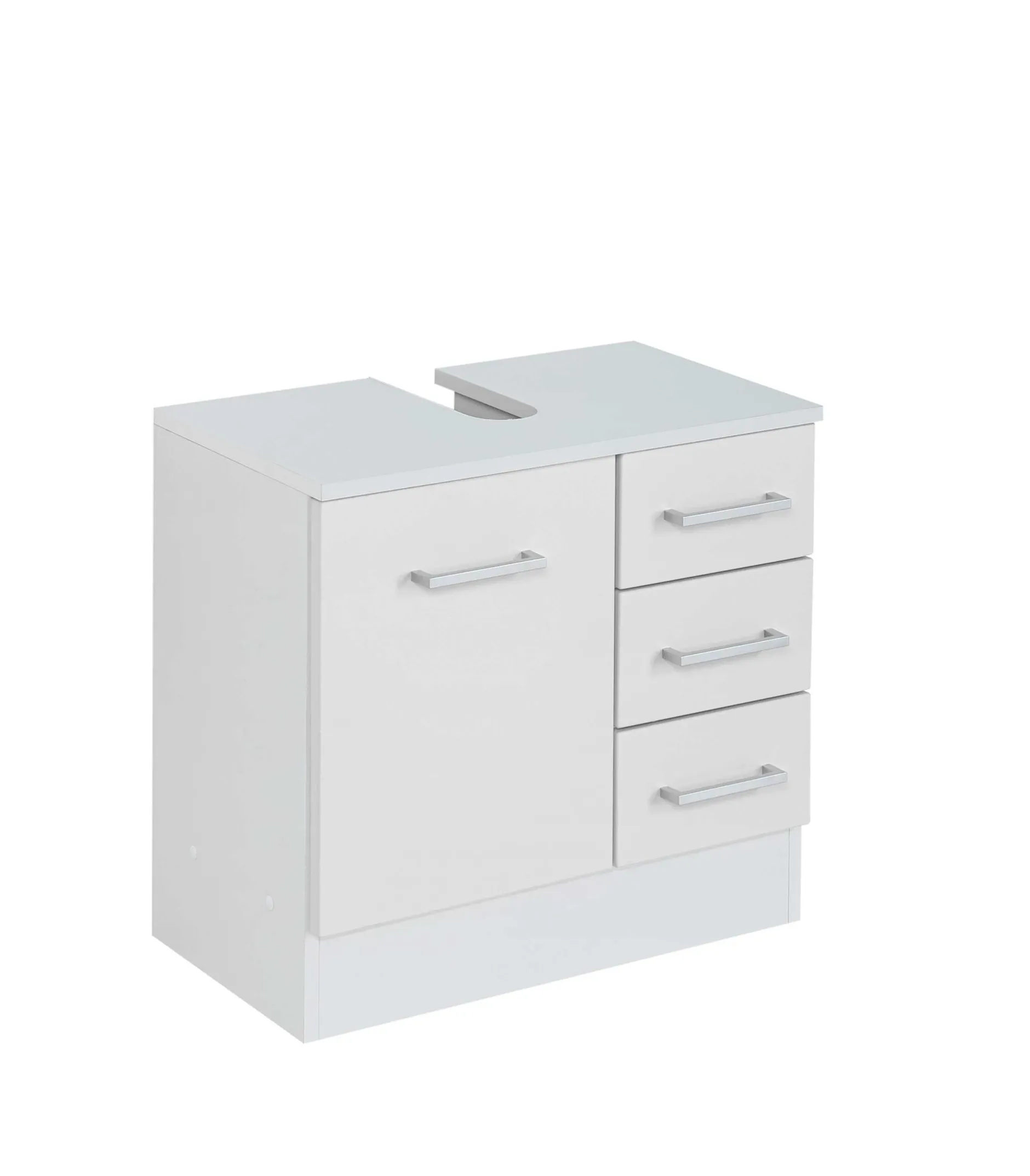 Waschbeckenschrank Ricca 60cm 1 Tür und 3 Schubladen - weiß
