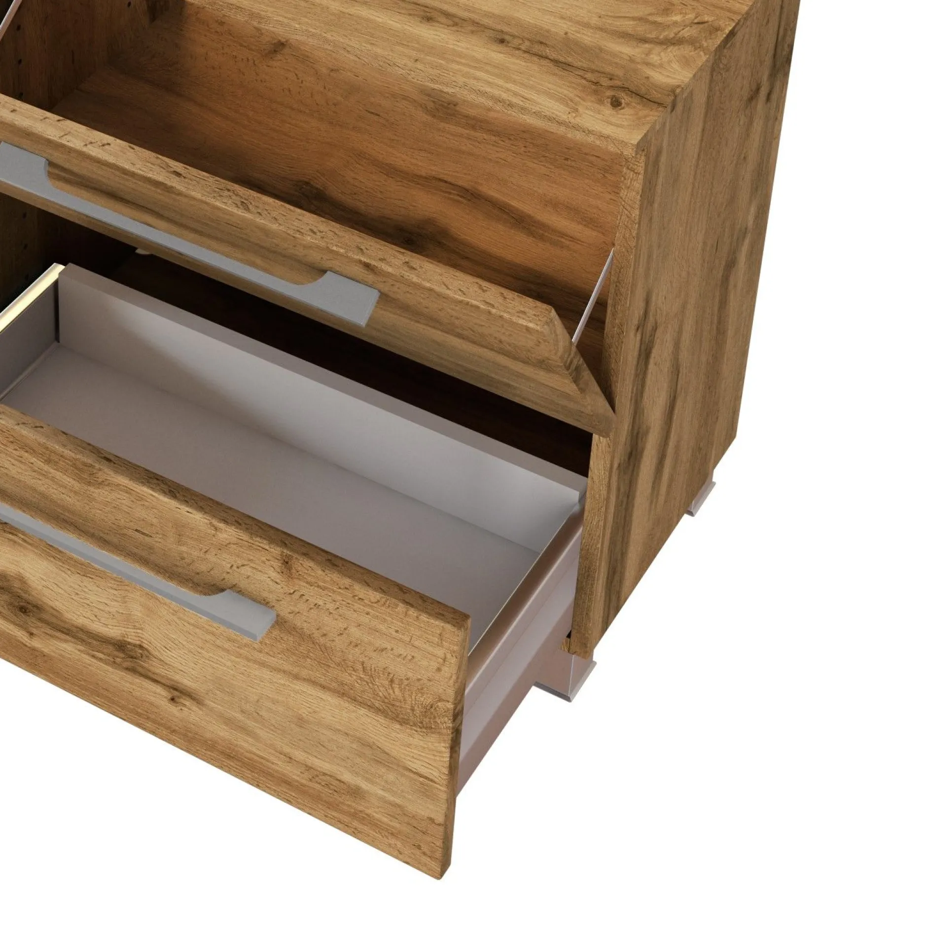 Waschbeckenschrank Sefa 60cm 1 Tür und 1 Schublade - Eiche wotan