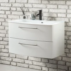Waschbeckenschrank Stivan 80cm - weiß