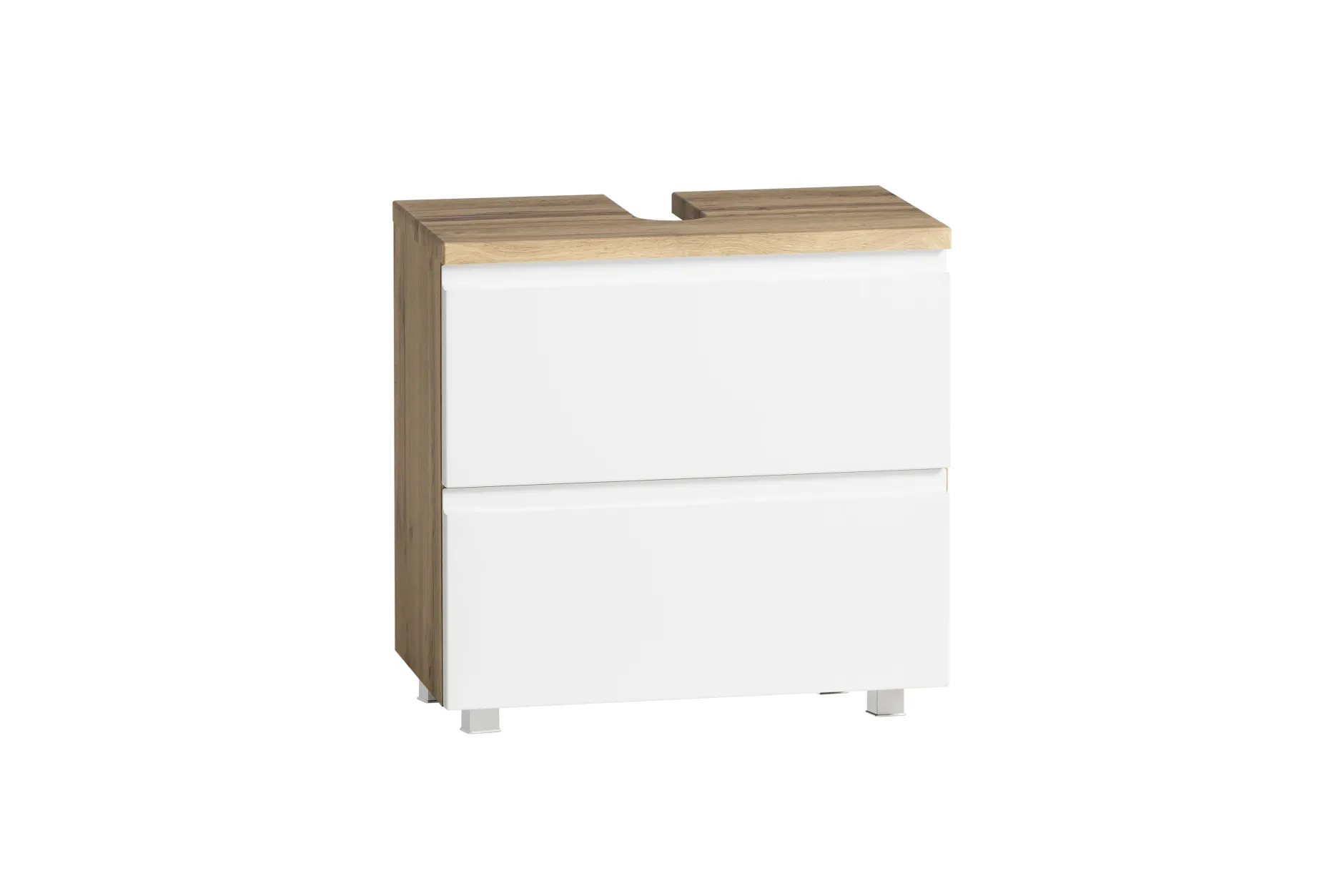 Waschbeckenschrank Varese | 60 x 47 x 56 cm | Wotan Oak / Weiß