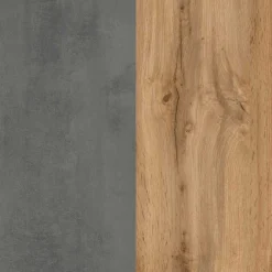 Waschbeckenschrank Varese | 60 x 47 x 56 cm | Wotan Oak / Betonfarbe