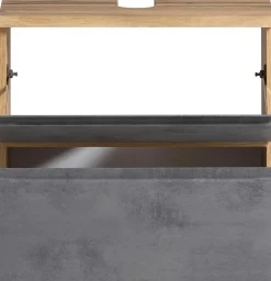 Waschbeckenschrank Varese | 60 x 47 x 56 cm | Wotan Oak / Betonfarbe