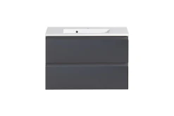 Waschbeckenschrank Varese | 80 x 47 x 56 cm | Wotan Oak / Grey