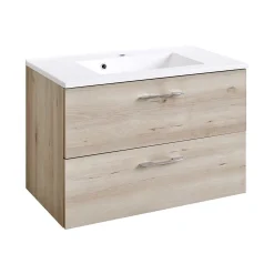 Waschbecken-Set Portofino | Waschbecken mit Spüle und Spiegelschrank | Buche-design