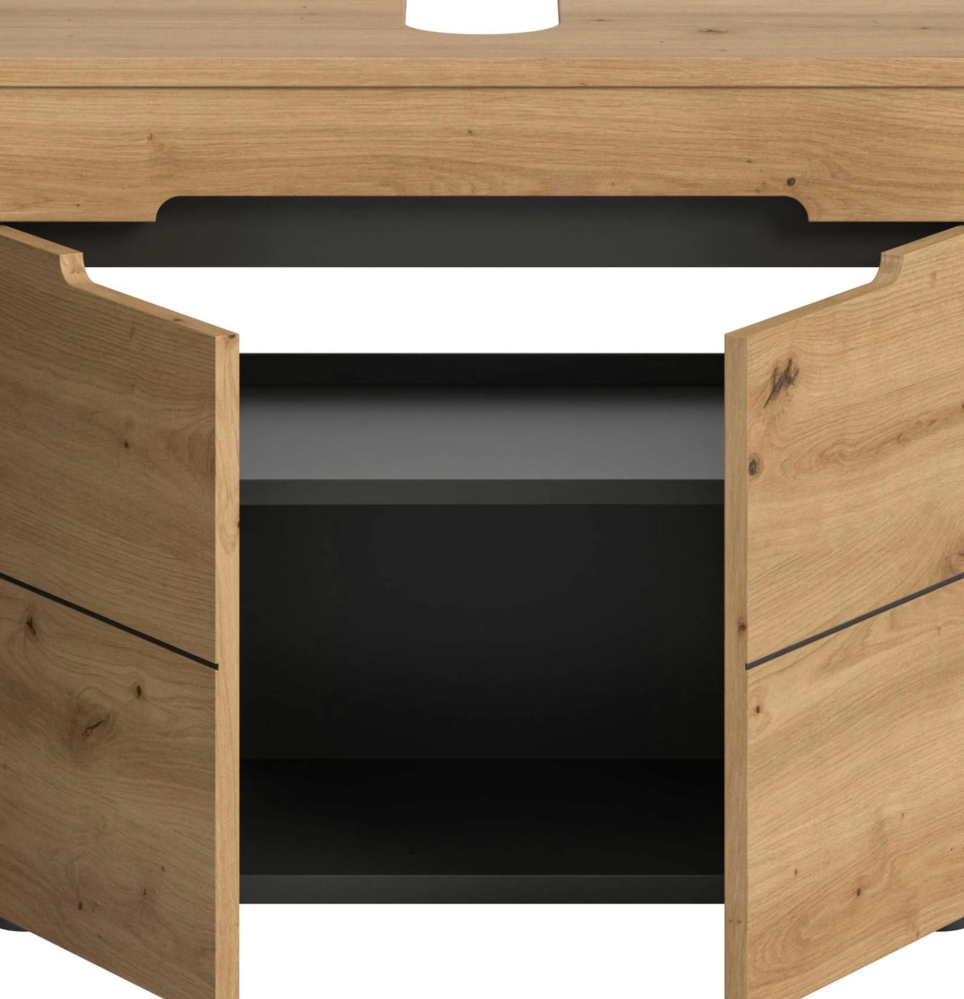 Waschbeckenunterschrank Canu Xonox - basaltgrau, 63x55x34 cm