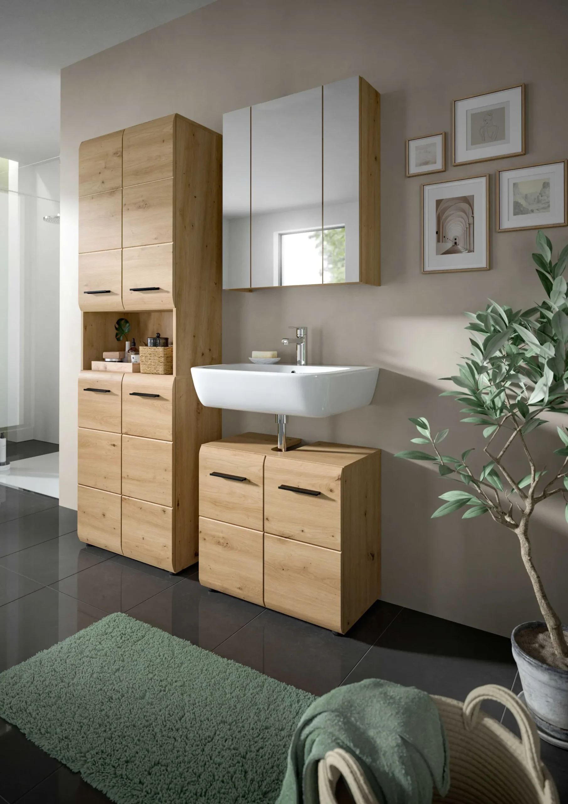 Waschbeckenunterschrank Ice Xonox Artisan Oak 60x54x30 cm