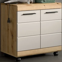 Waschbeckenunterschrank Scout Xonox - Evoak Eiche & Cashmere - 60x56x34 cm