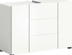 Waschbeckenunterschrank Vira Xonox - Weiß Melamin - 82x56x34 cm