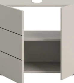 Waschbeckenunterschrank Vira Xonox - Cashmere Melamin - 60x57x34 cm - Schwarz