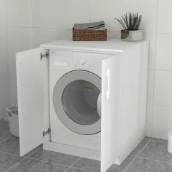 Waschmaschinenschrank Brisa - 70x67x90cm - 2 Türen - weiß