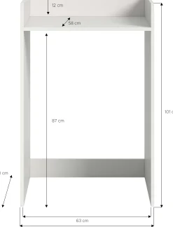 Waschmaschinenschrank Free Xonox - Weiß - 60x101x60 cm