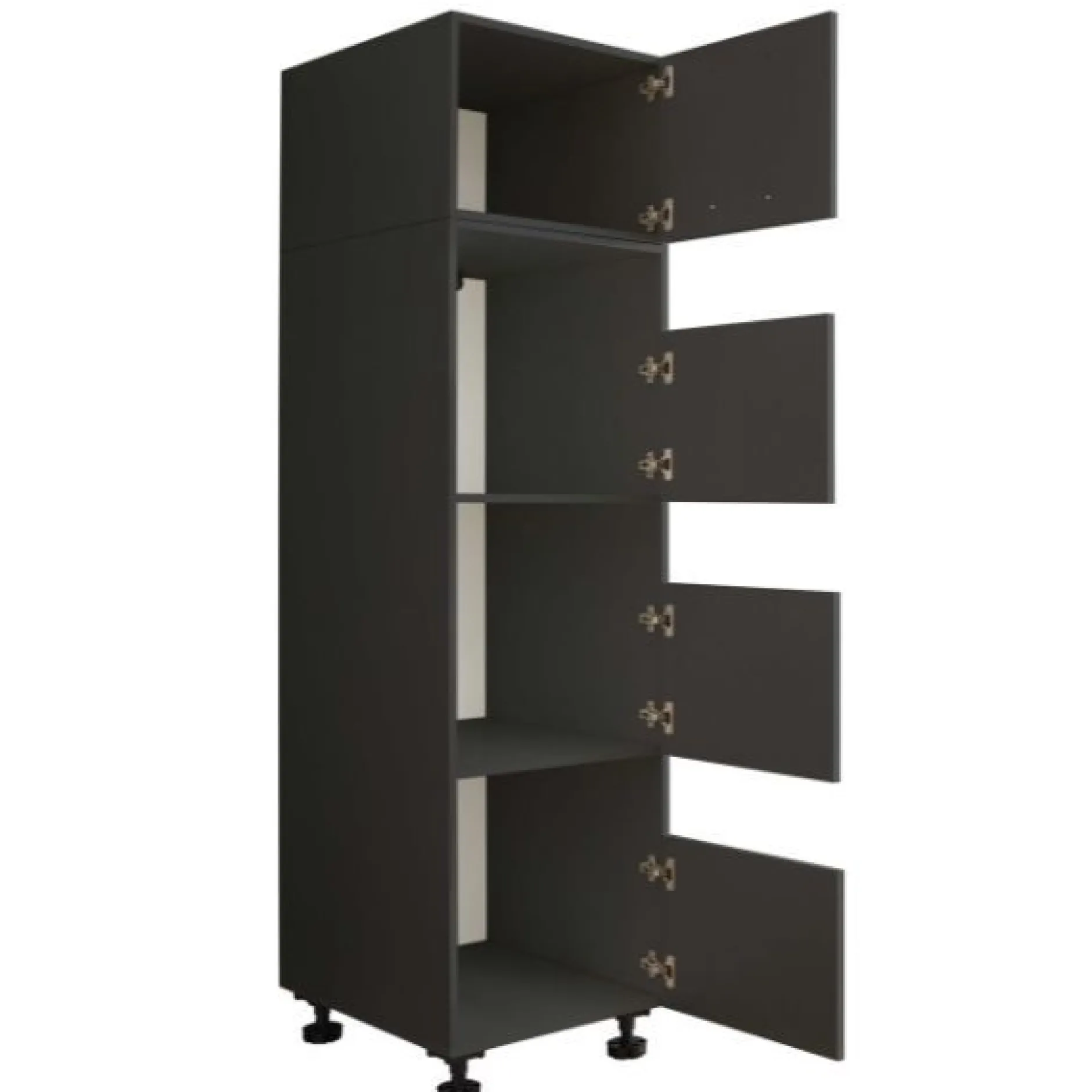 Waschmaschinenschrank-Kombination Laundreezy | 168 x 68 x 200 cm | Anthrazit