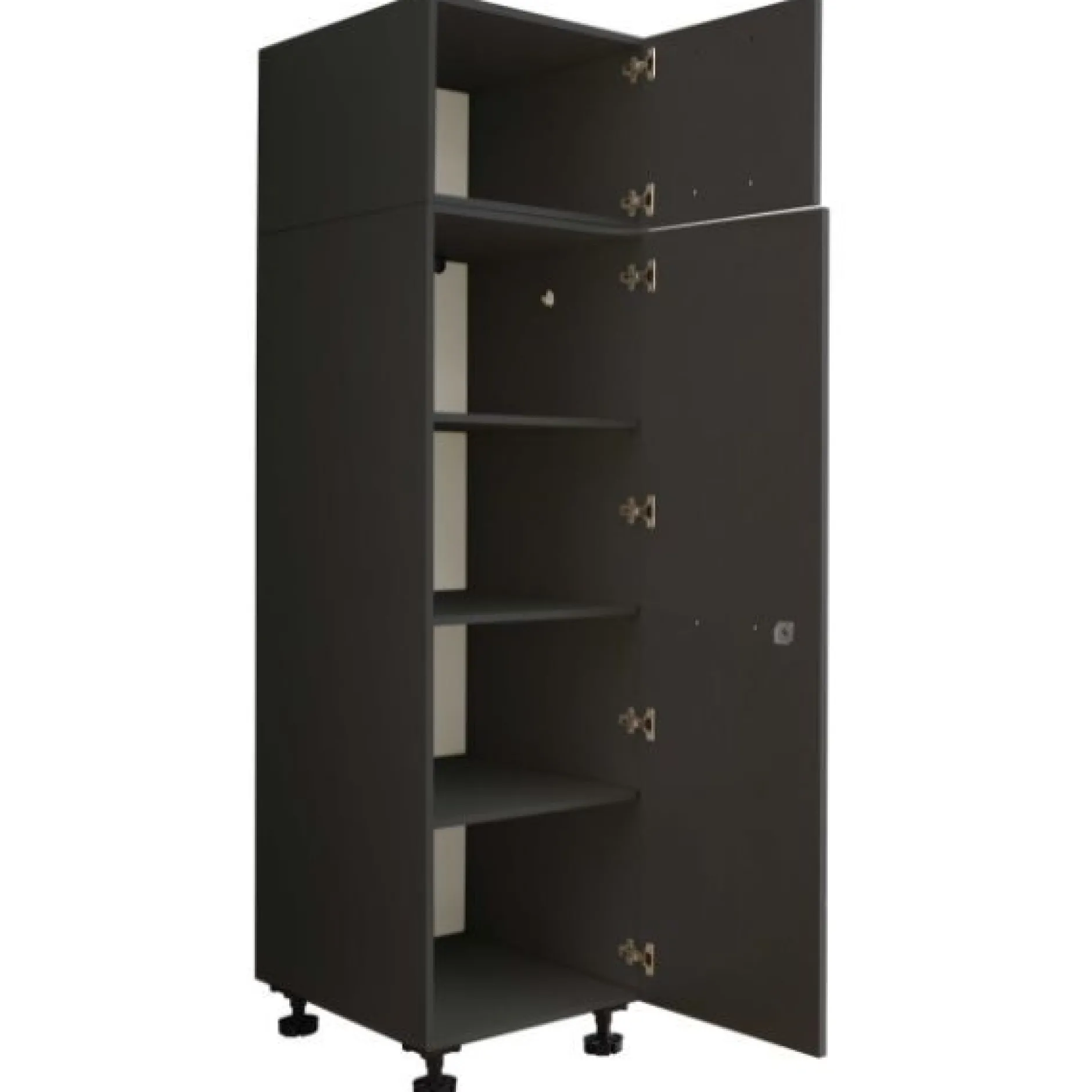 Waschmaschinenschrank-Kombination Laundreezy | 168 x 68 x 200 cm | Anthrazit