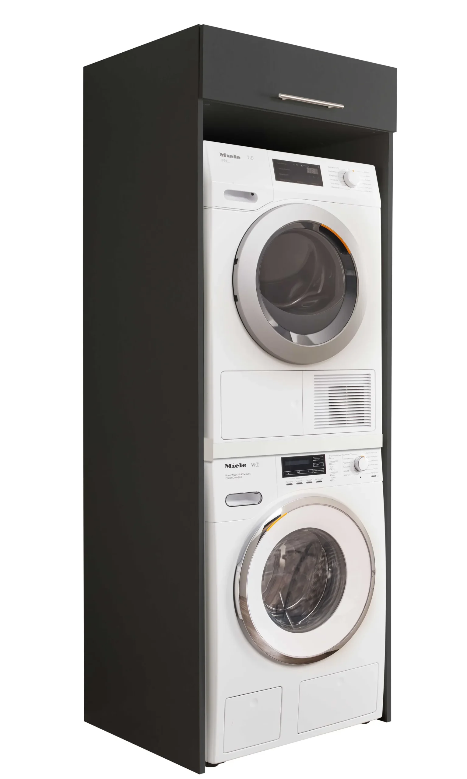 Waschmaschinenschrank-Kombination Laundreezy | 168 x 68 x 200 cm | Anthrazit