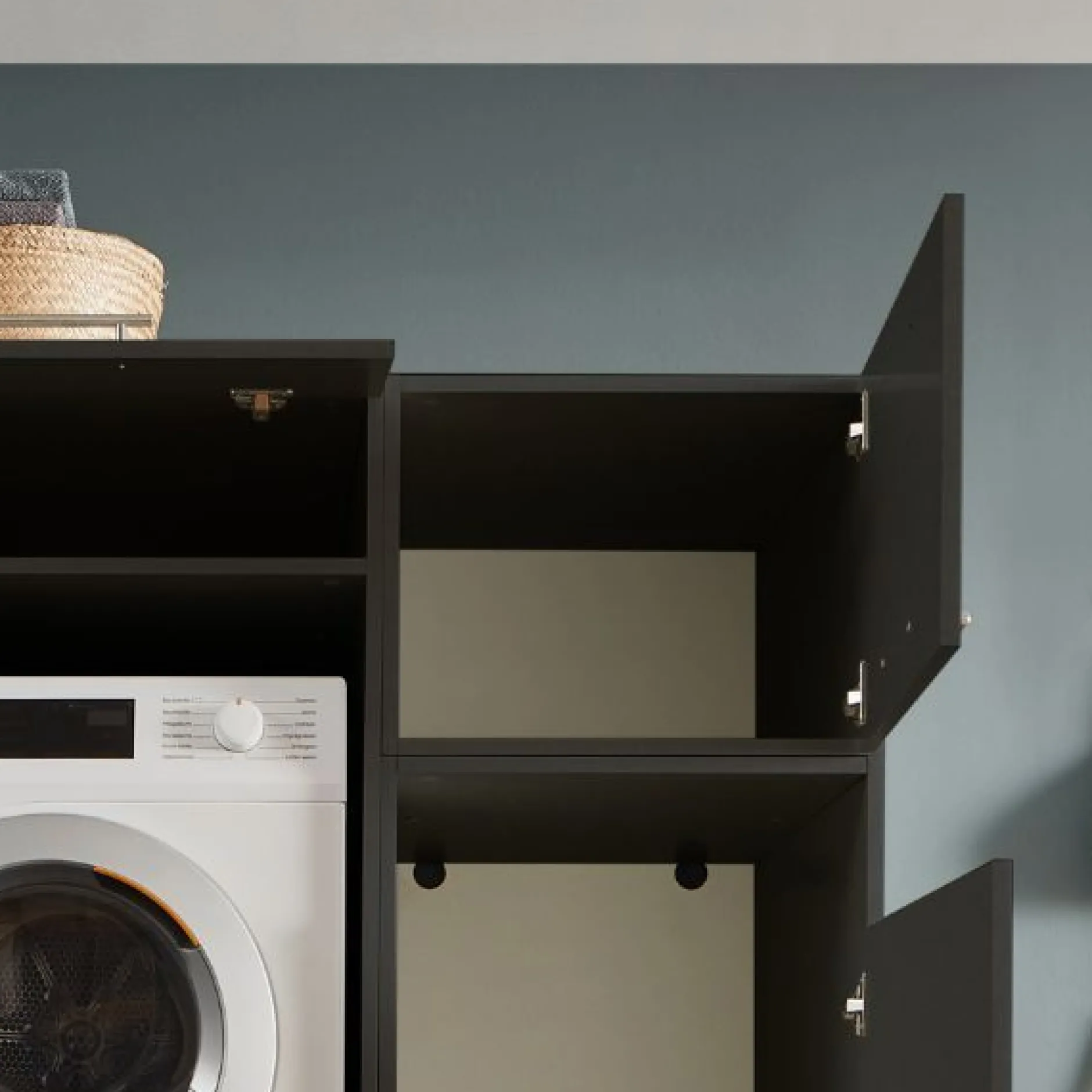 Waschmaschinenschrank-Kombination Laundreezy | 118 x 68 x 200 cm | Anthrazit