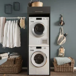 Waschmaschinenschrank Laundreezy | 68 x 68 x 200 cm | Anthrazit