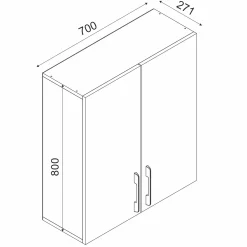 Waschmaschinenschränke Brisa - 70x27x80cm und 70x67x90cm - weiß