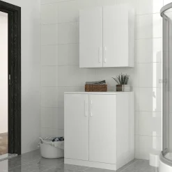 Waschmaschinenschränke Brisa - 70x27x80cm und 70x67x90cm - weiß
