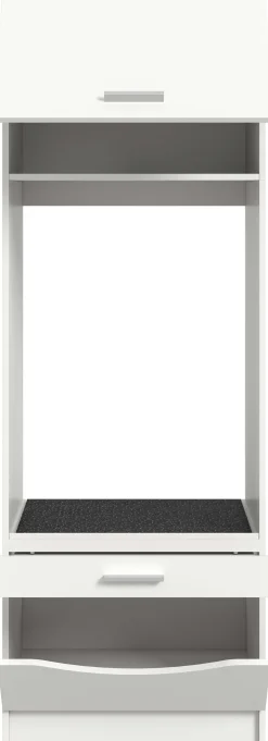 Waschmaschinenunterschrank Free Xonox - Weiß Holzoptik - 66x195x68 cm
