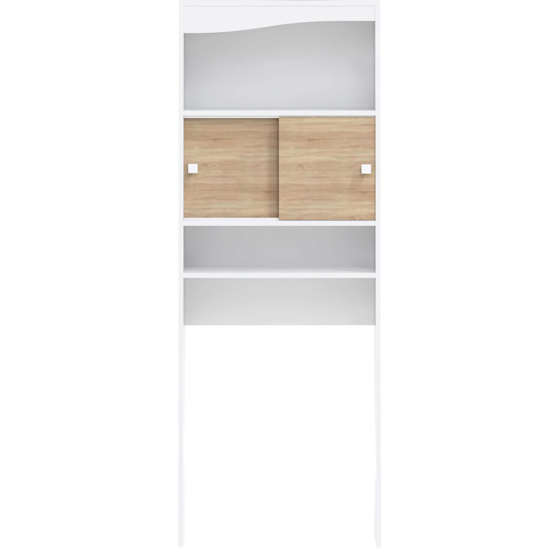 Waschmaschine/Toilettenschrank Splash - weiß/Eiche