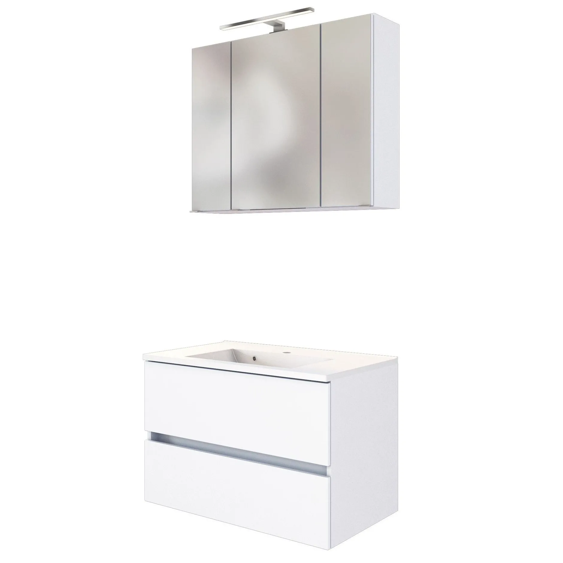 Waschtisch-Möbel-Set Brama 80cm - weiß