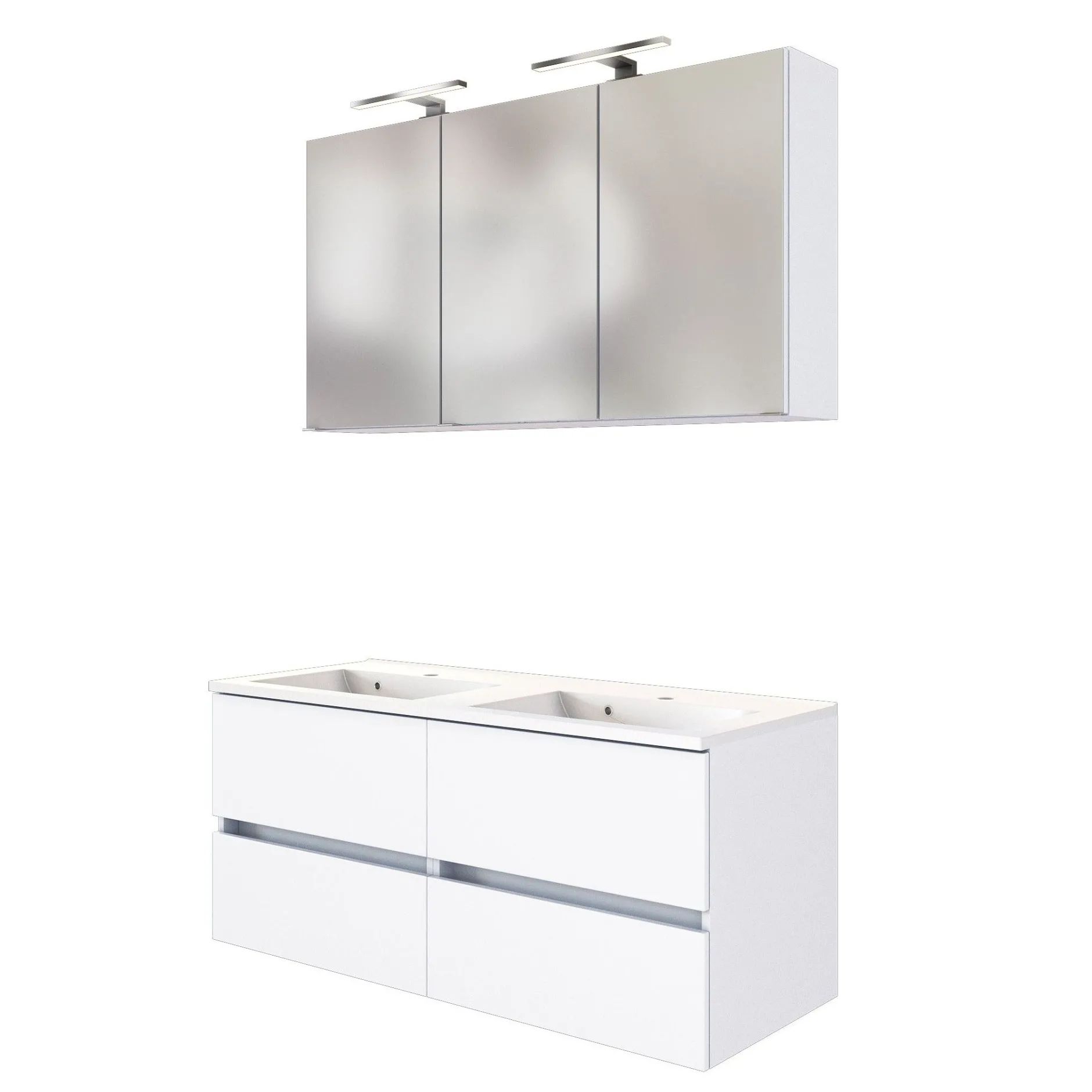 Waschtisch-Möbel-Set Brama 120cm - weiß