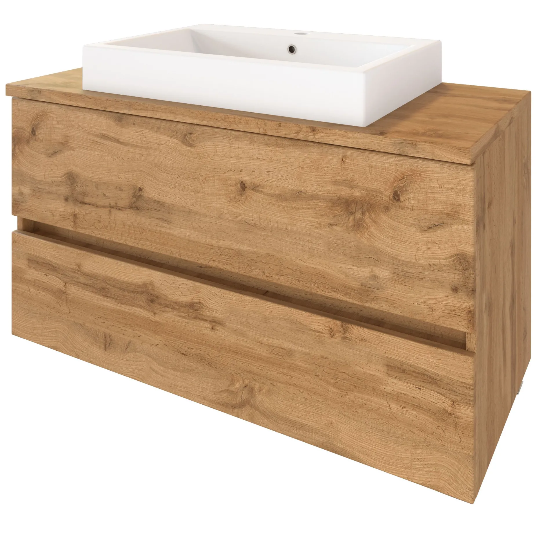 Waschtisch-Set Pienza | Spiegelschrank, Waschtischunterschrank | Wotan Oak Design