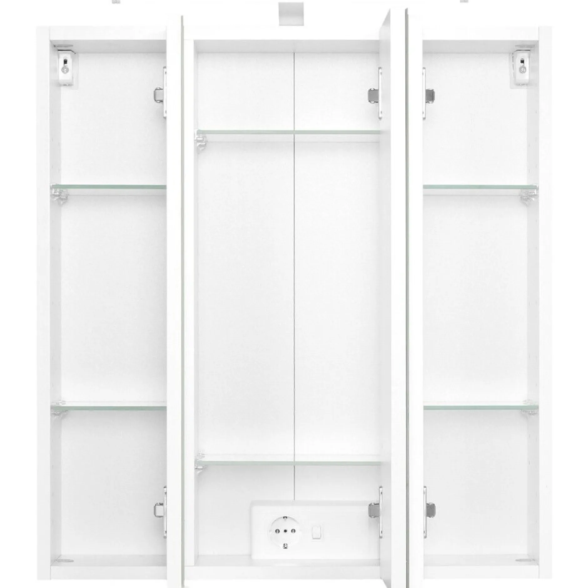 Waschtisch-Set Portofino | Waschtisch mit Waschbecken und Spiegelschrank | Weiß