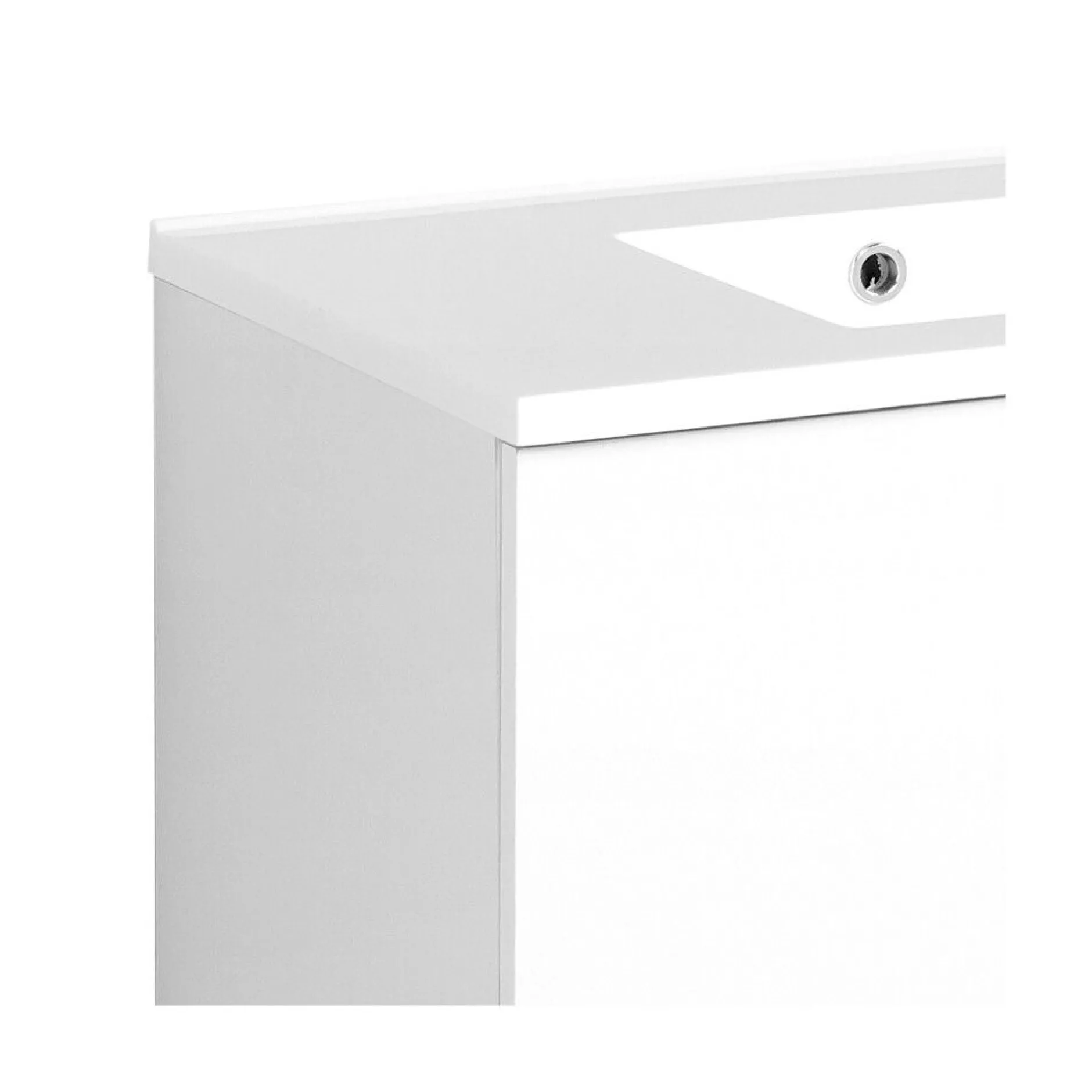 Waschtisch-Set Portofino | Waschtisch mit Waschbecken und Spiegelschrank | Weiß