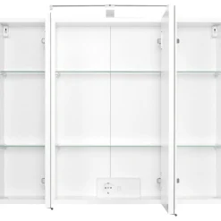 Waschtisch-Set Portofino | Waschtisch mit Waschbecken und Spiegelschrank | Weiß