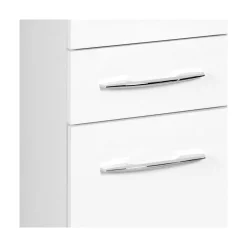 Waschtisch-Set Portofino | Waschtisch mit Waschbecken und Spiegelschrank | Weiß