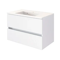 Waschtischunterschrank Brama 80cm 2 Schubladen - weiß