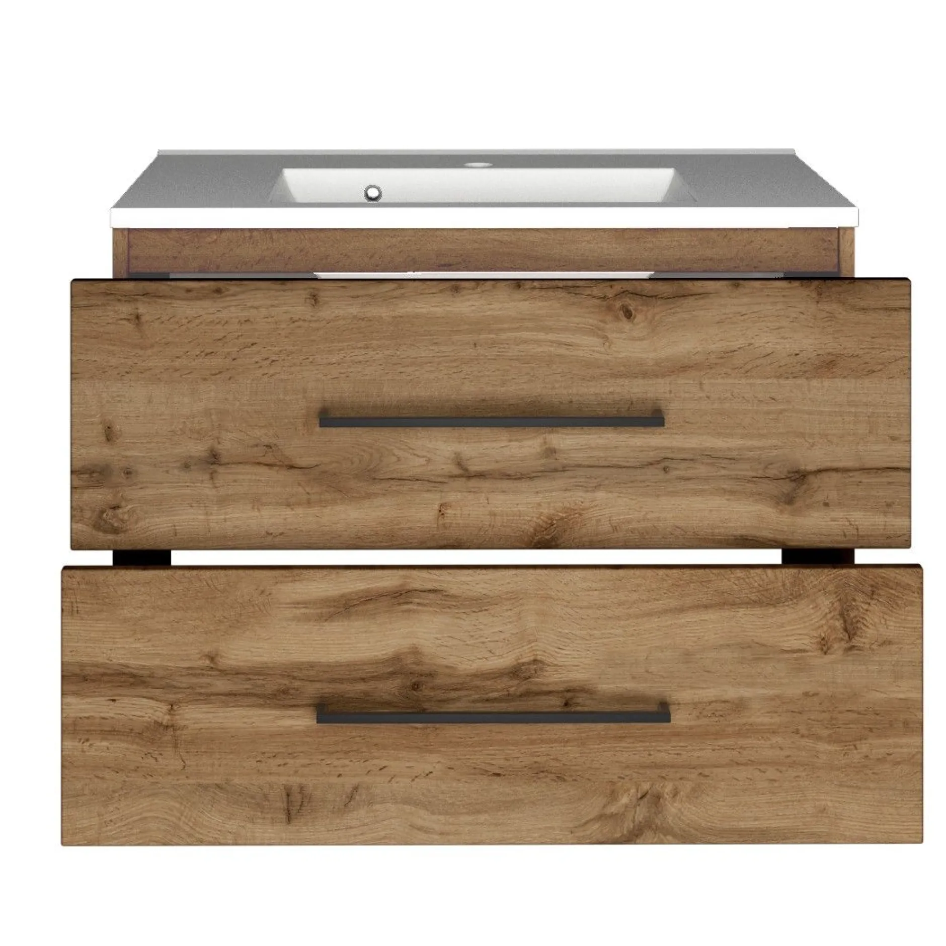 Waschtischunterschrank Dusan 80cm mit 2 Schubladen - wotan eiche