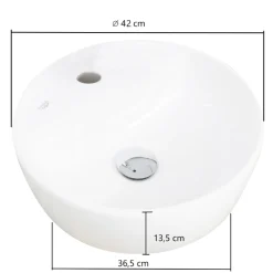 Waschtischunterschrank Karan 101cm mit Waschbecken und 1 Schublade - anthrazit/eiche