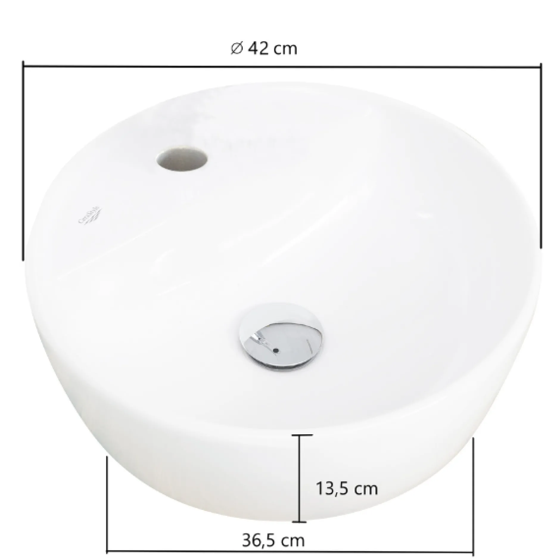 Waschtischunterschrank Karan 101cm mit Waschbecken und 1 Schublade - anthrazit/eiche