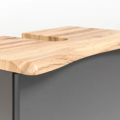 Waschtischunterschrank Karan 61cm 1 Schublade - anthrazit/quecksilber