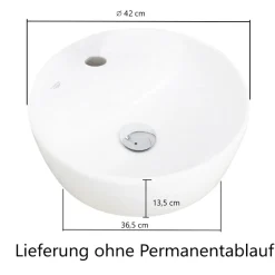 Waschtischunterschrank Karan 61cm mit Waschbecken und 1 Schublade - anthrazit/eiche