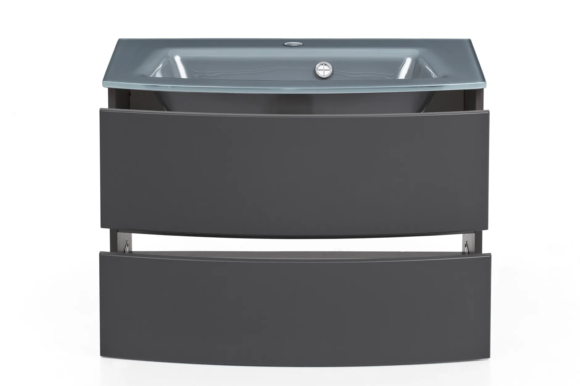 Waschtischunterschrank Kornel 80cm grau Waschtisch - graphitgrau