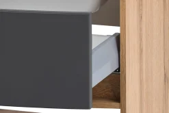 Waschtischunterschrank Kornel 80cm grau Waschbecken - Eiche/mattgrau