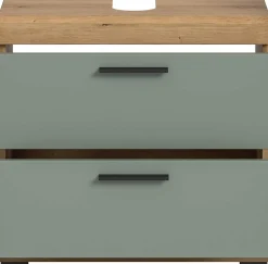Waschtischunterschrank Scout Xonox - Sagegrün Artisan Eiche - 60x56x34 cm