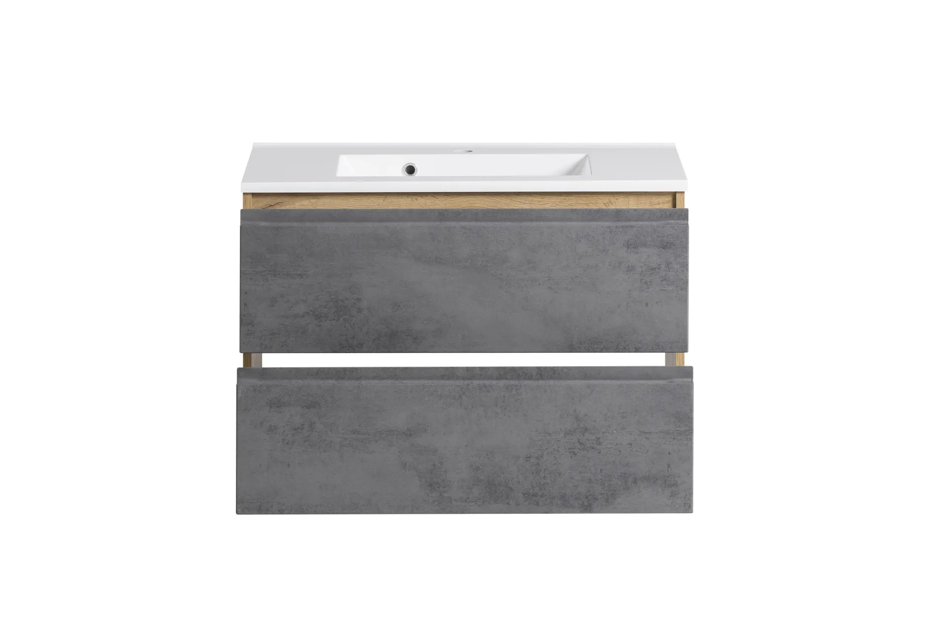 Waschtischunterschrank Varese | 80 x 47 x 56 cm | Eiche Wotan / Betondesign