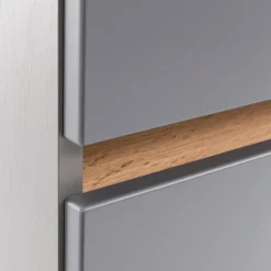 Waschtischunterschrank Vikas 121cm 4 Schubladen - anthrazit/gelb