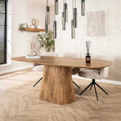Wave Esstisch 215cm - Massiv Mango Sand