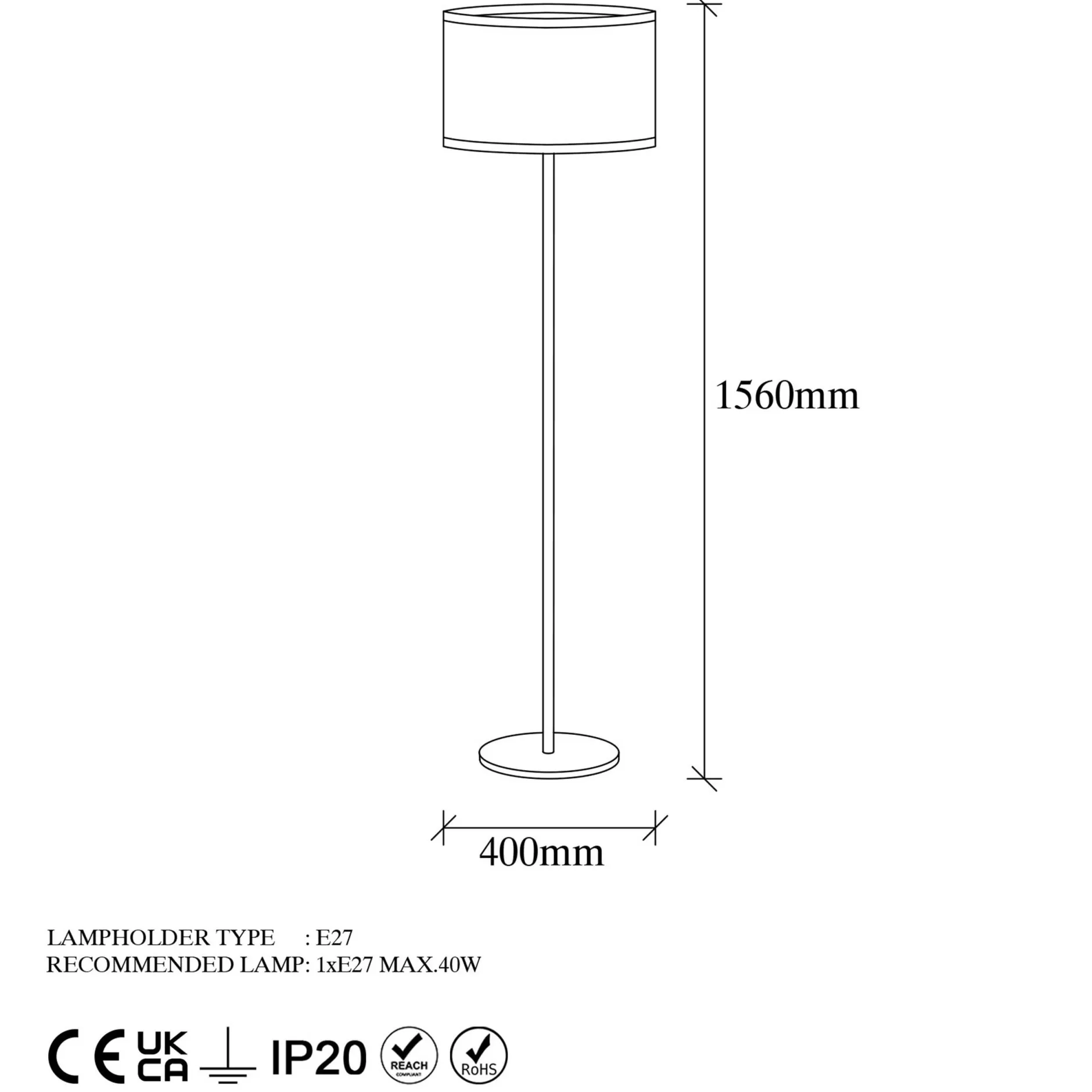 Way Stehlampe | METALLGEHÄUSE | Vintage