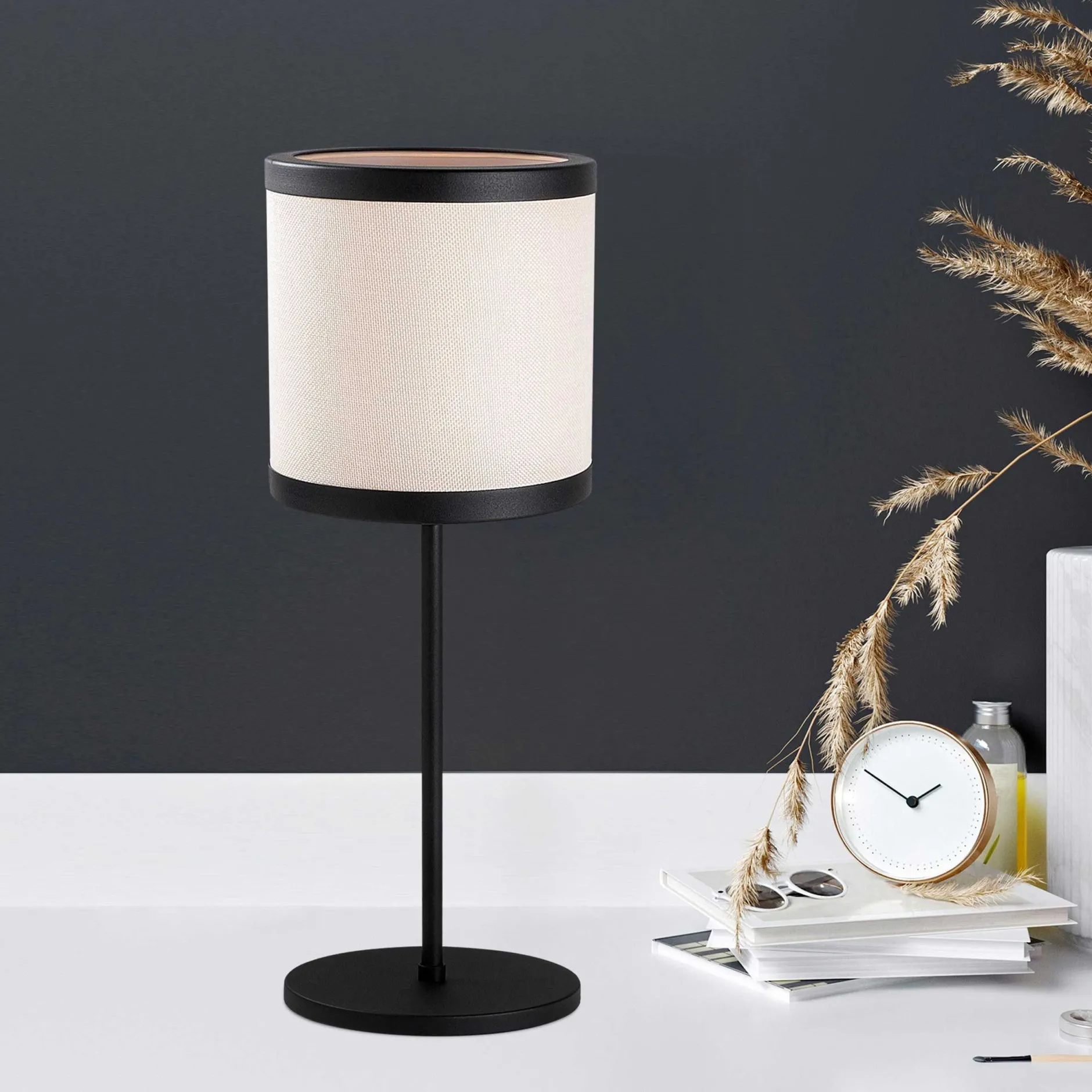 Way Tischlampe | METALLGEHÄUSE | Schwarz, Weiß