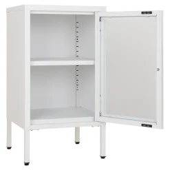 Weißer Dalby-Schrank mit Glastür