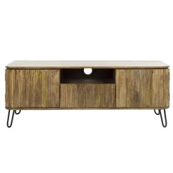 Welle TV-Schrank sandfarbenes massives Mangoholz