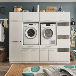 Wäscheschrank Laundreezy | 68 x 68 x 162 cm | Weiß